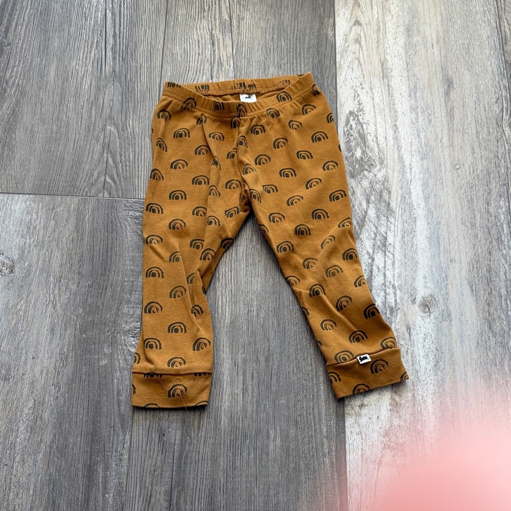 Little‎ & Lively Kids Brown Rainbow-Print Stretch Leggings